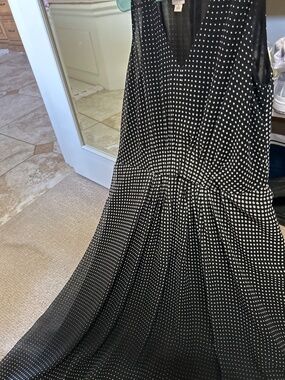 Beautiful maxi dress polka dots chiffon